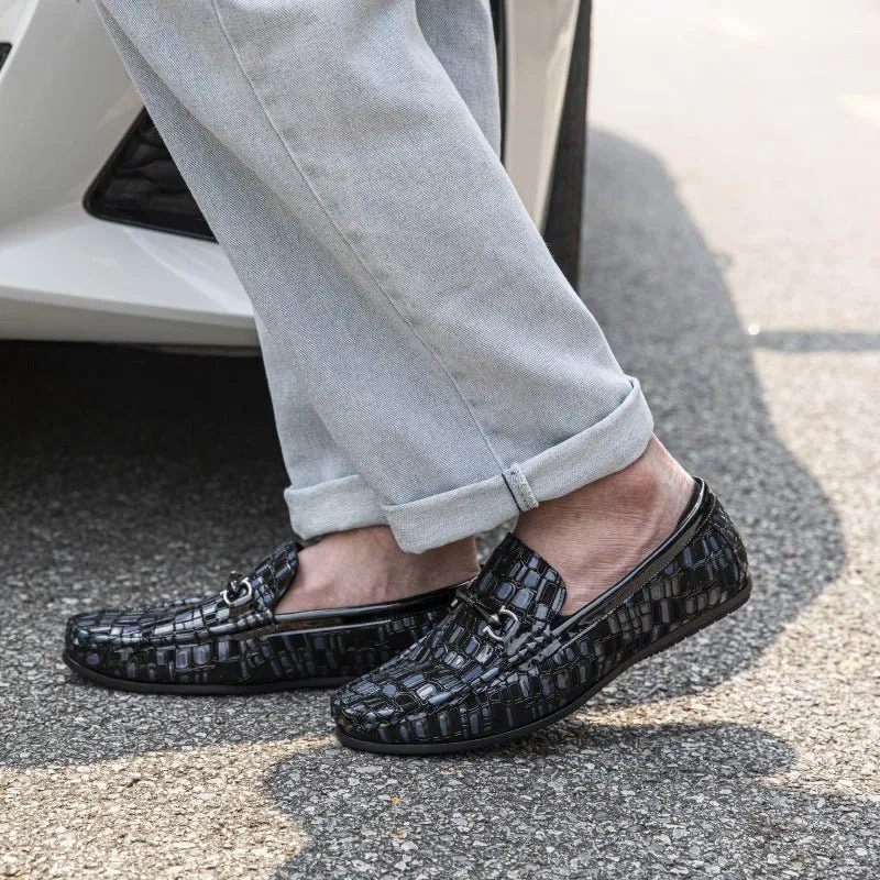 AlliTex Breathable Slip-On Loafers: Classy Alligator Texture