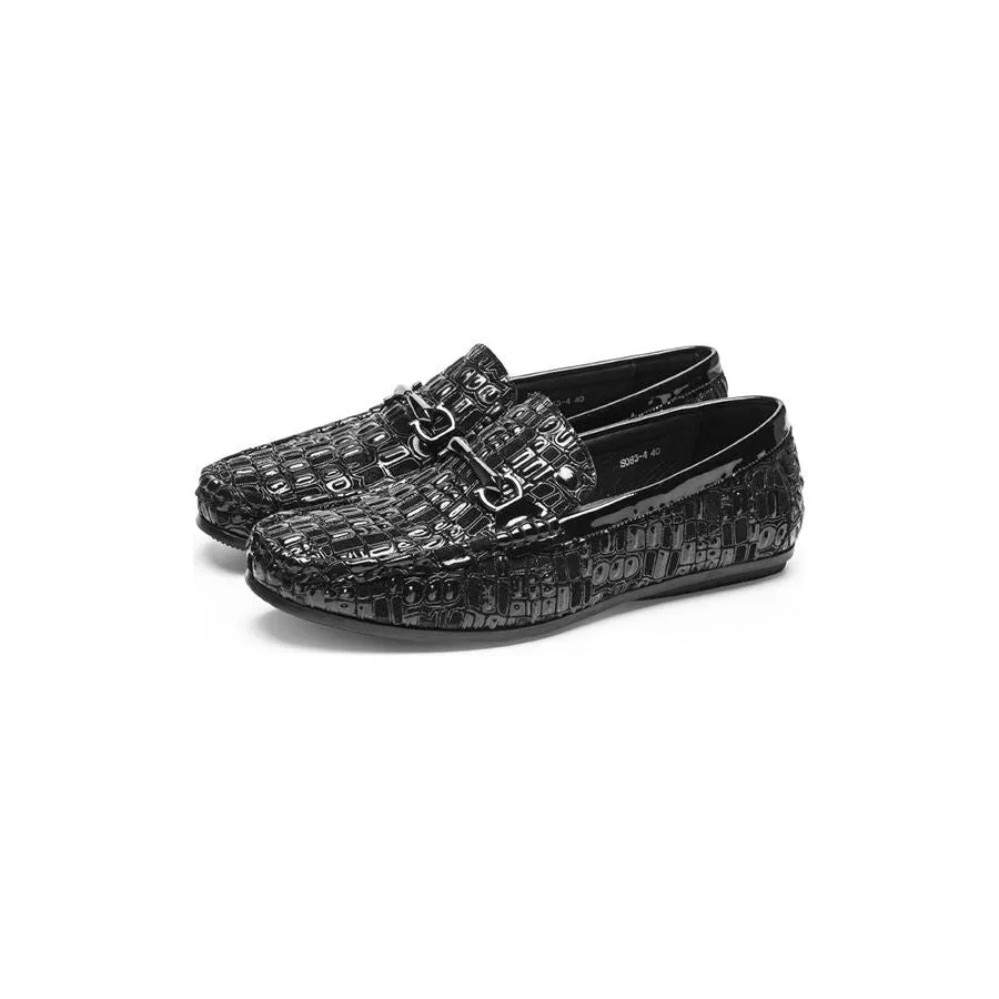 AlliTex Breathable Slip-On Loafers: Classy Alligator Texture