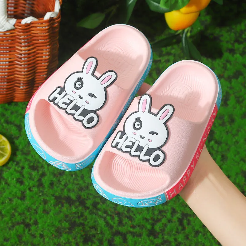 Children's slippers summer soft sole small and medium-sized children indoor cartoon cute boys home baby sandals slippers.