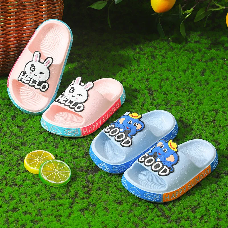 Children's slippers summer soft sole small and medium-sized children indoor cartoon cute boys home baby sandals slippers.