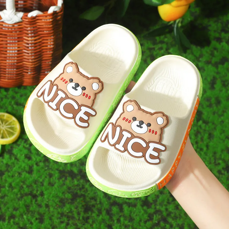 Children's slippers summer soft sole small and medium-sized children indoor cartoon cute boys home baby sandals slippers.