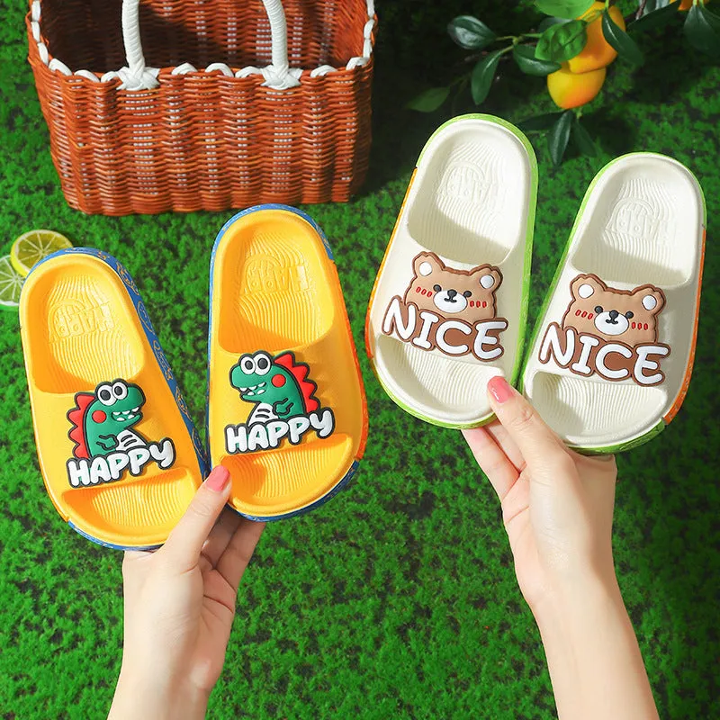 Children's slippers summer soft sole small and medium-sized children indoor cartoon cute boys home baby sandals slippers.