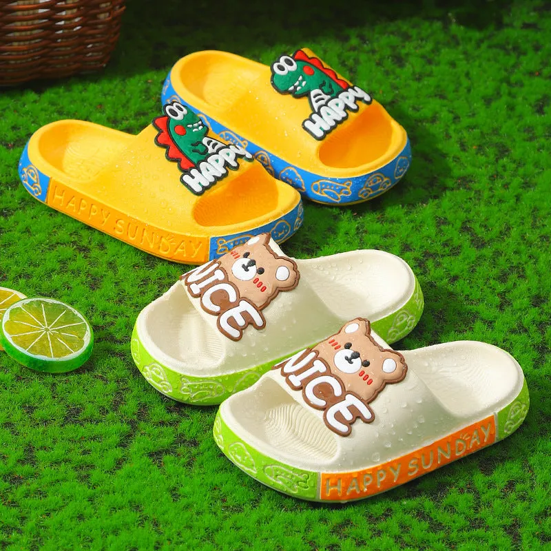 Children's slippers summer soft sole small and medium-sized children indoor cartoon cute boys home baby sandals slippers.