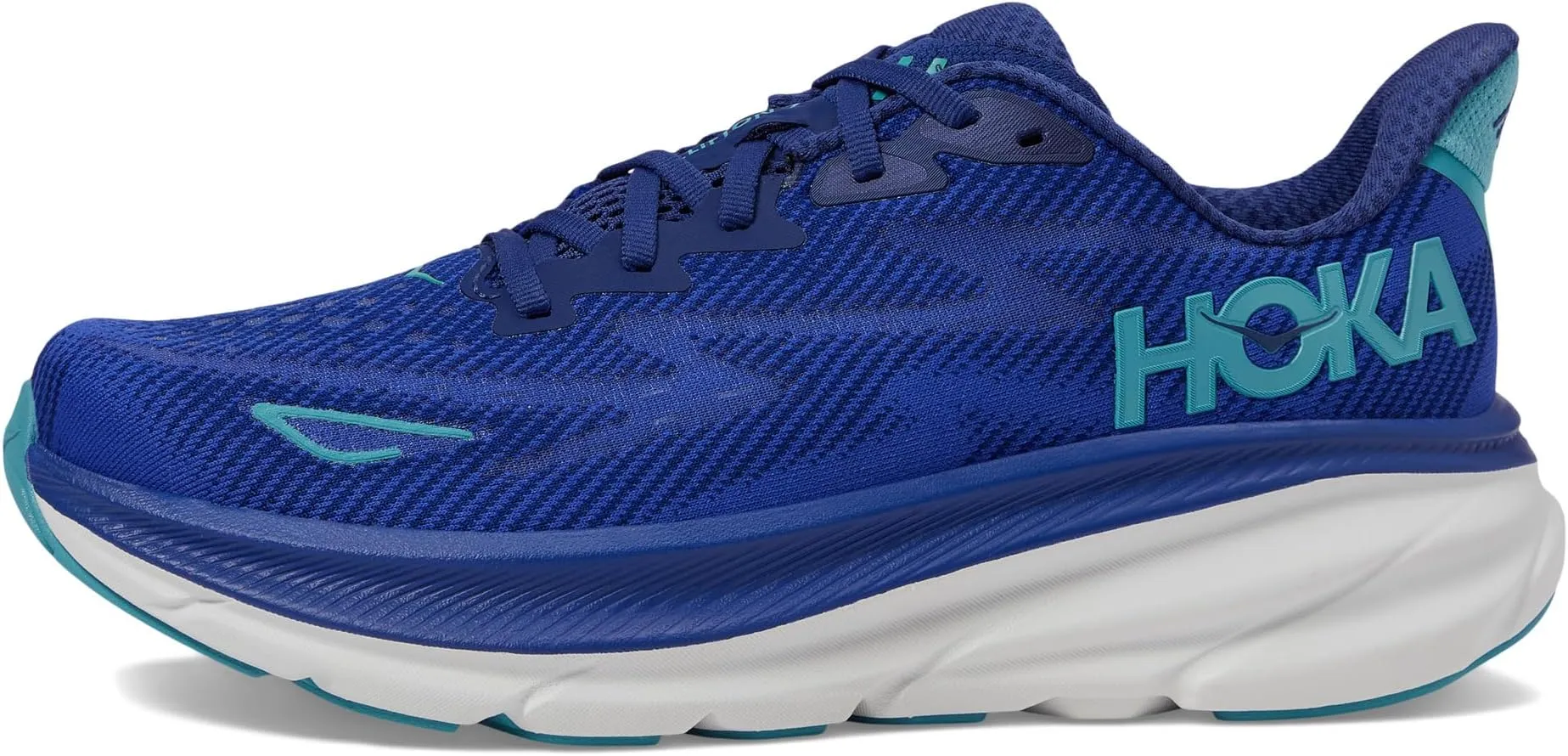 Clifton 9 Hoka sneakers, blue/light blue