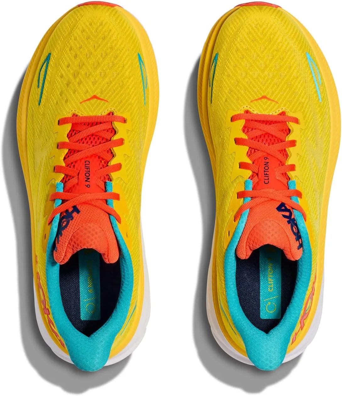 Clifton 9 Hoka Sneakers in Passion Fruit/Maize