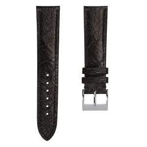 Durbuy Ostrich Leg Handmade Leather Watch Strap - Matt Brown