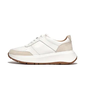 Fitflop Women F Mode Leather Suede Flatform Sneakers |FR1-194| Urban White