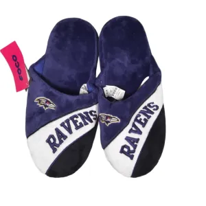 FOCO Men's NFL Baltimore Ravens Action Curve Slippers