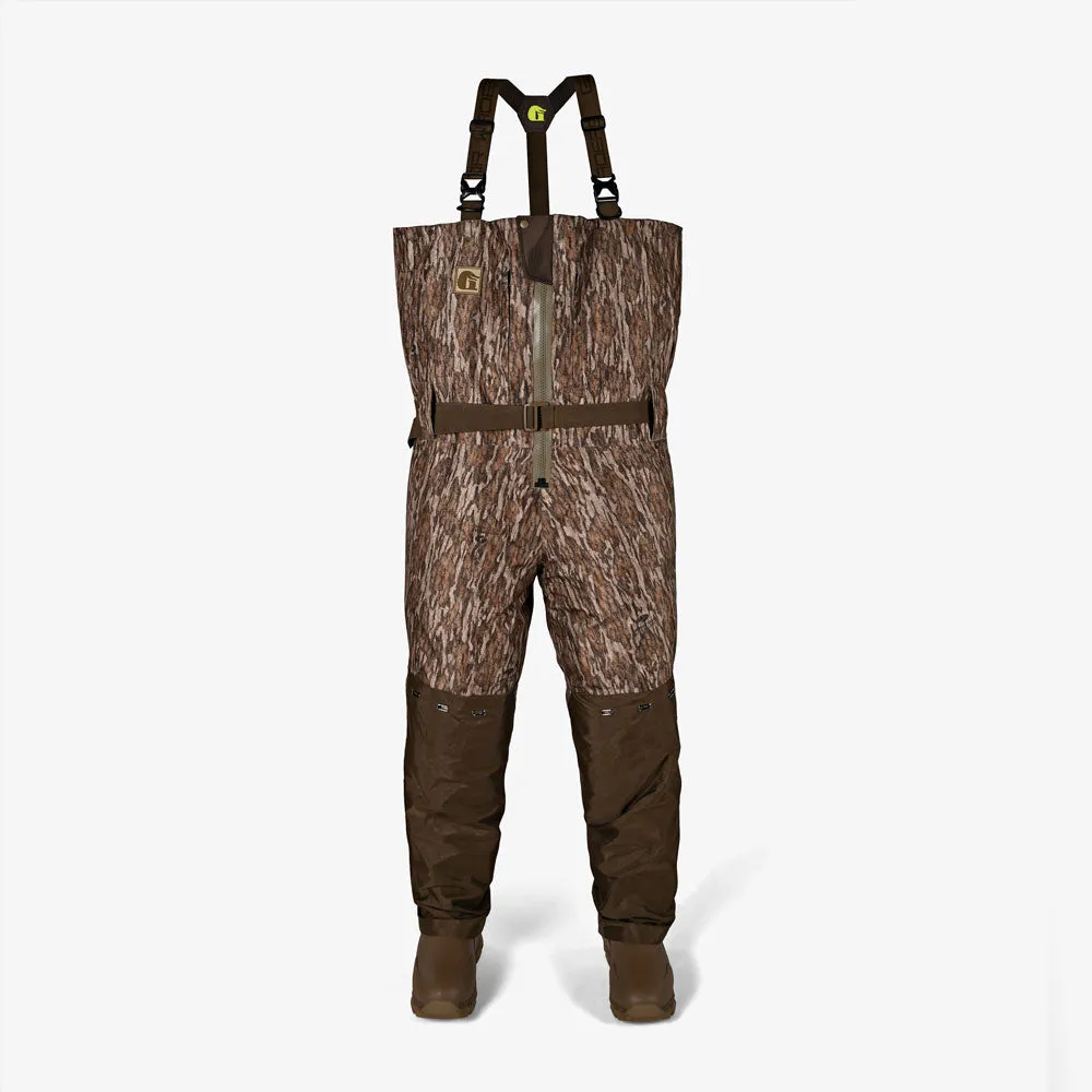 Gator Waders Mens Mossy Oak Bottomland Omega Uninsulated Zip Wader