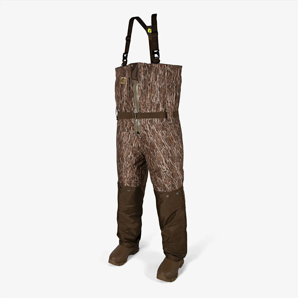 Gator Waders Mens Mossy Oak Bottomland Omega Uninsulated Zip Wader