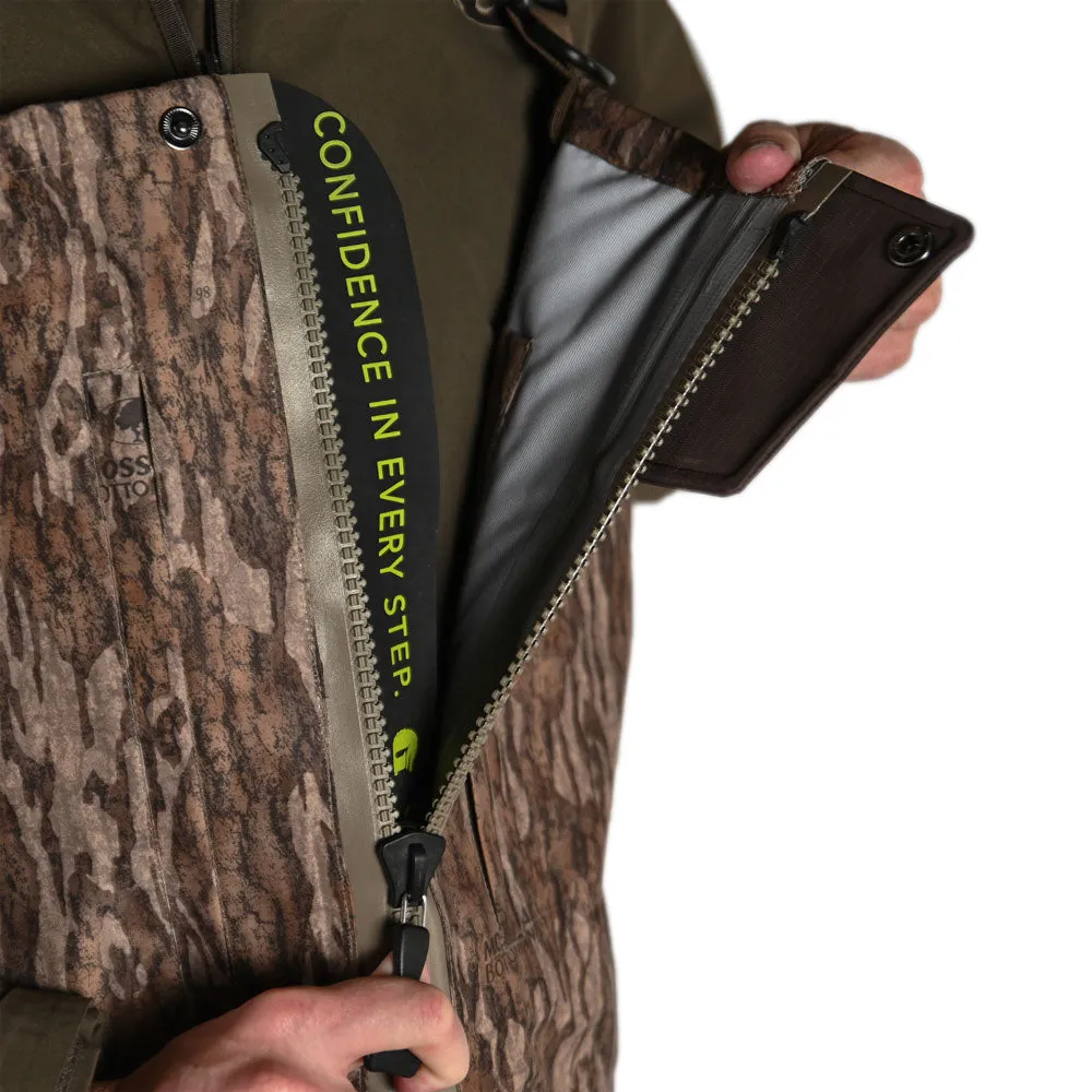 Gator Waders Mens Mossy Oak Bottomland Omega Uninsulated Zip Wader