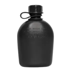 Genuine G.I. 3 Piece 1 Quart Plastic Canteen | Black, Olive