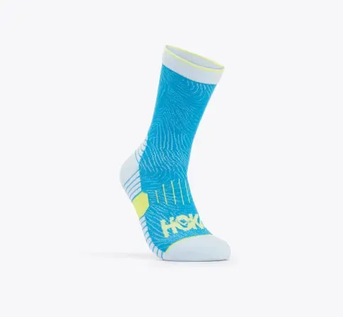 Hoka Crew Run Sock (Diva Blue/Ice Water/Evening Primrose) 3 Pack