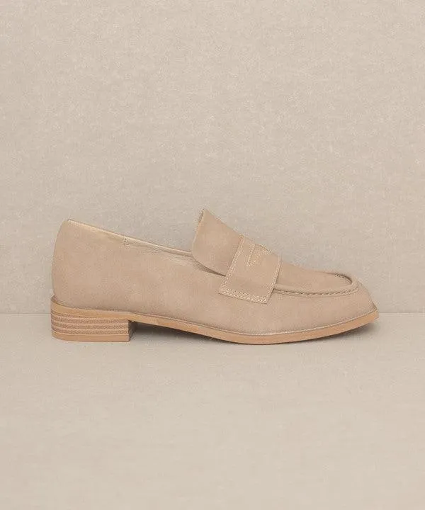 June Square Toe Penny Loafers