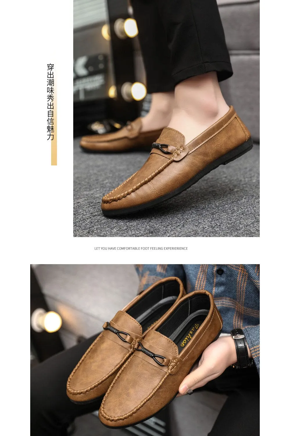 Men's Premium Texture Slip On Loafers