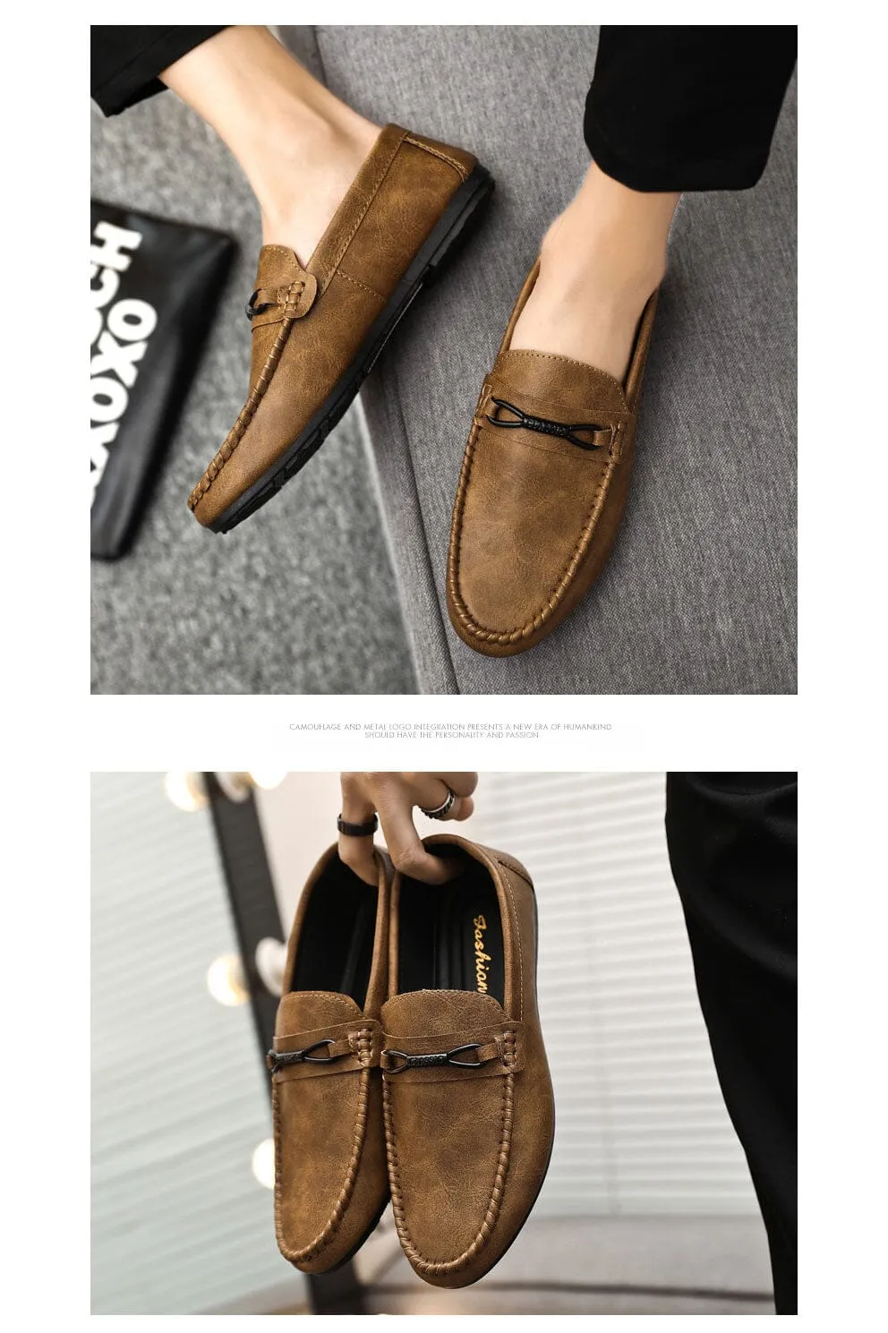 Men's Premium Texture Slip On Loafers