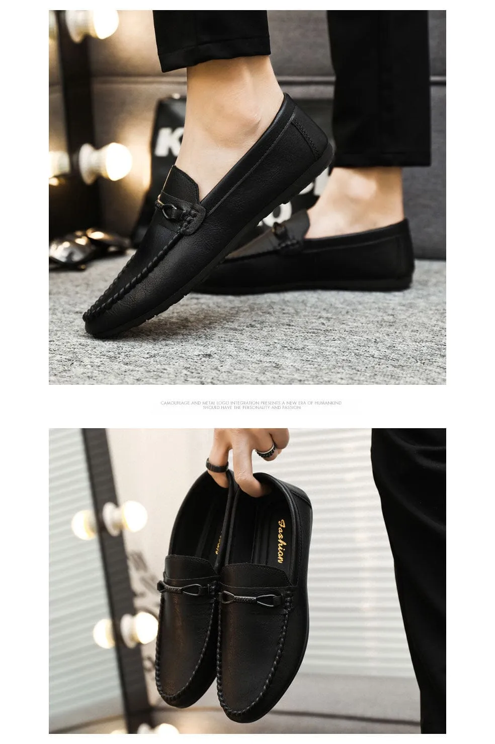 Men's Premium Texture Slip On Loafers