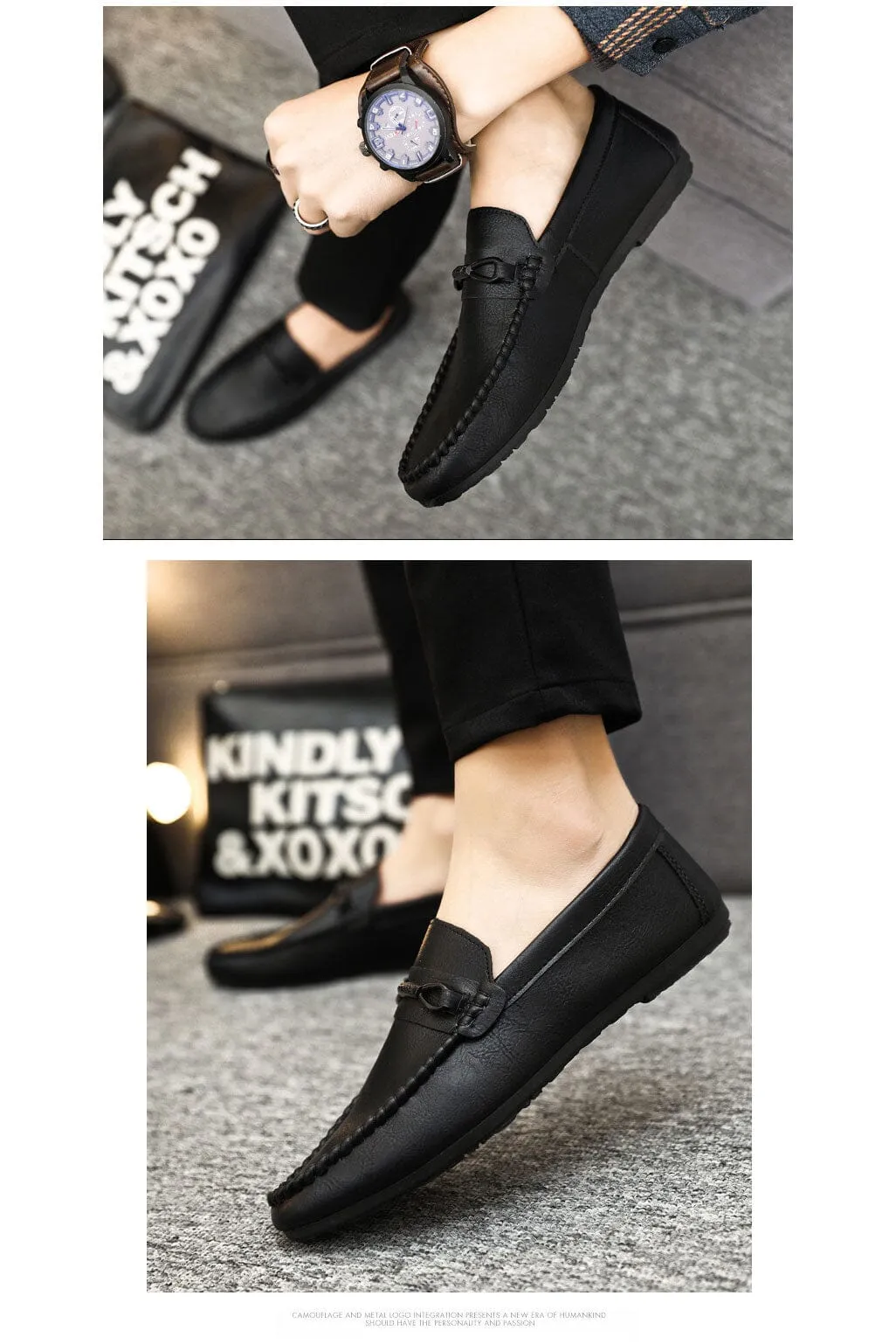 Men's Premium Texture Slip On Loafers