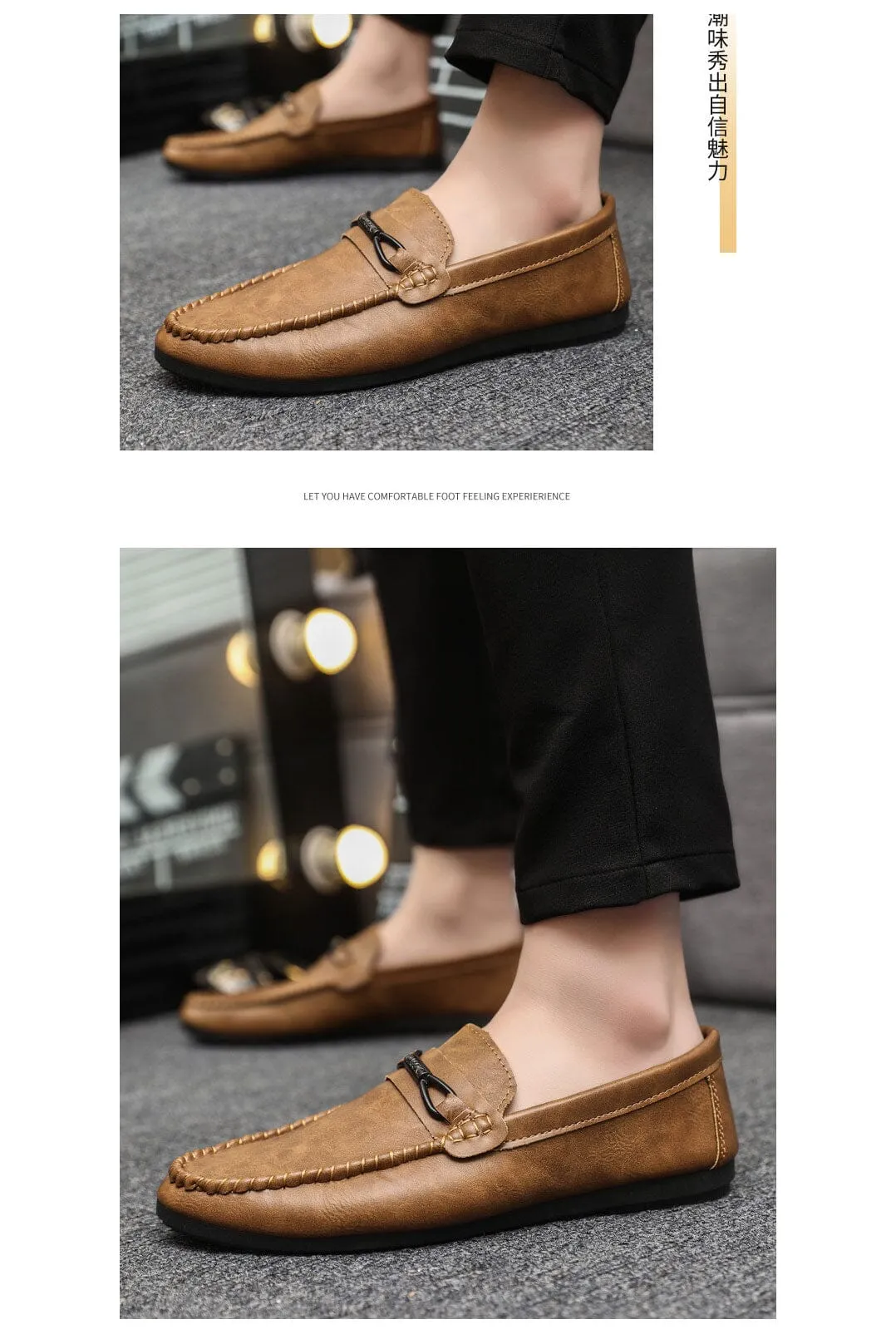 Men's Premium Texture Slip On Loafers