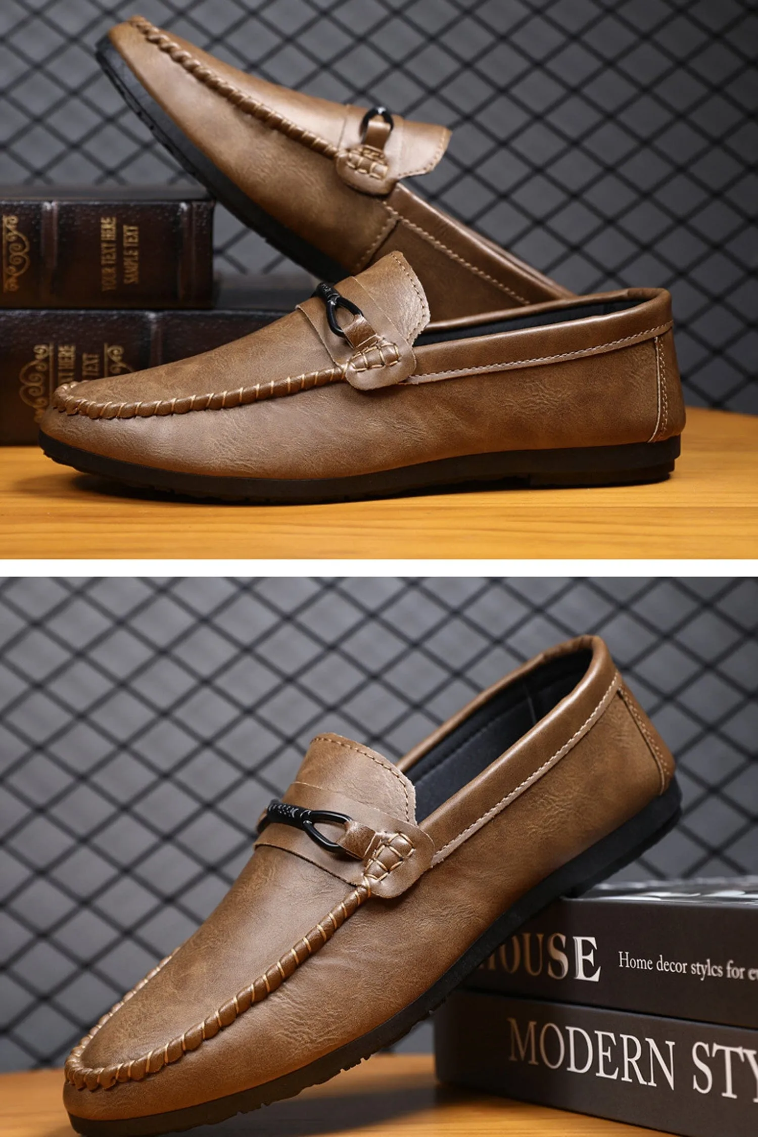 Men's Premium Texture Slip On Loafers