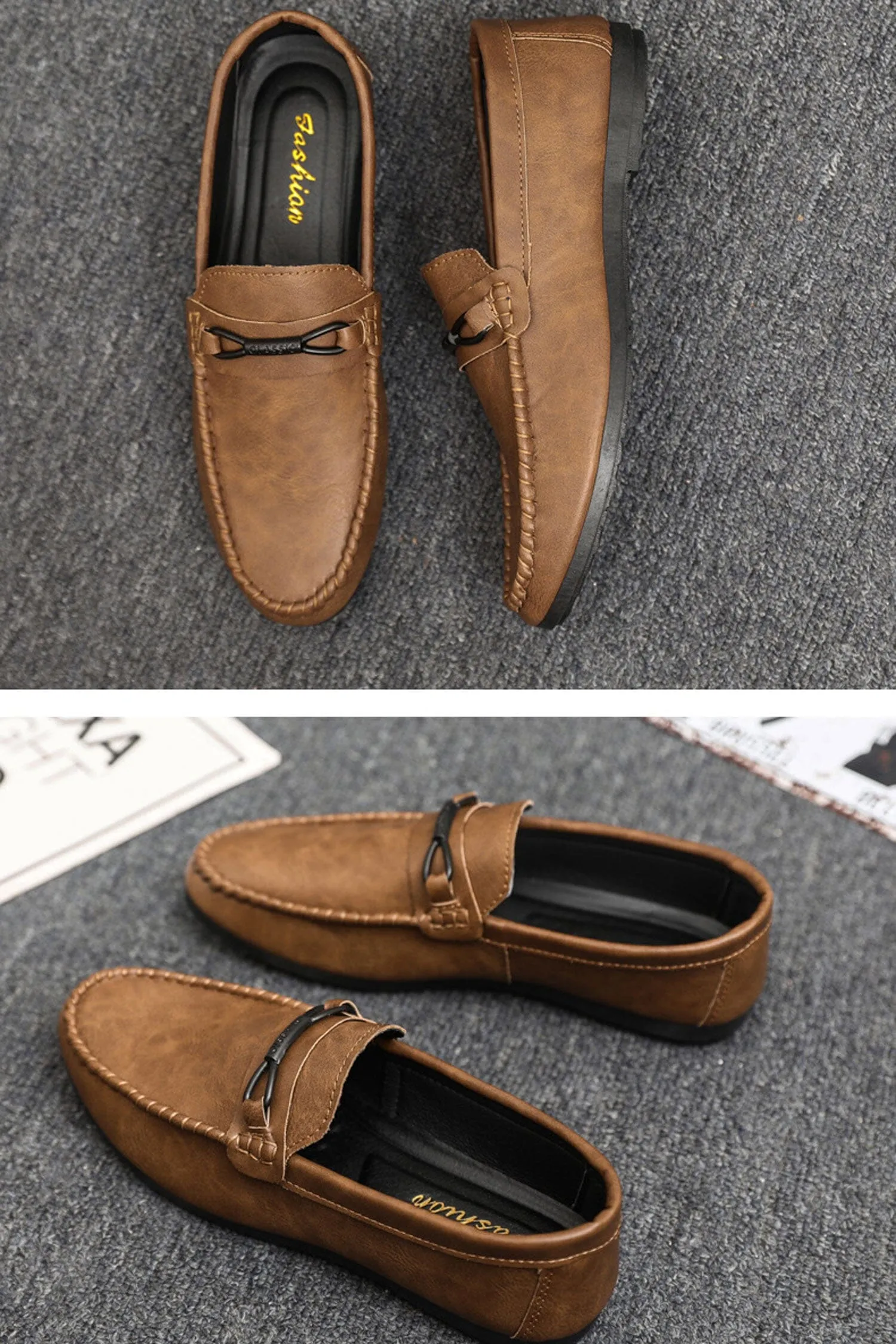 Men's Premium Texture Slip On Loafers