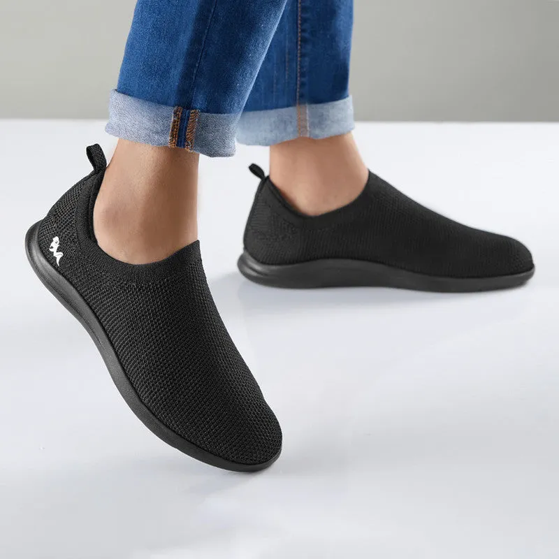 Neeman's ReLive Knit Slip On Sneakers | Hale Black | Light-Weight & Comfortable