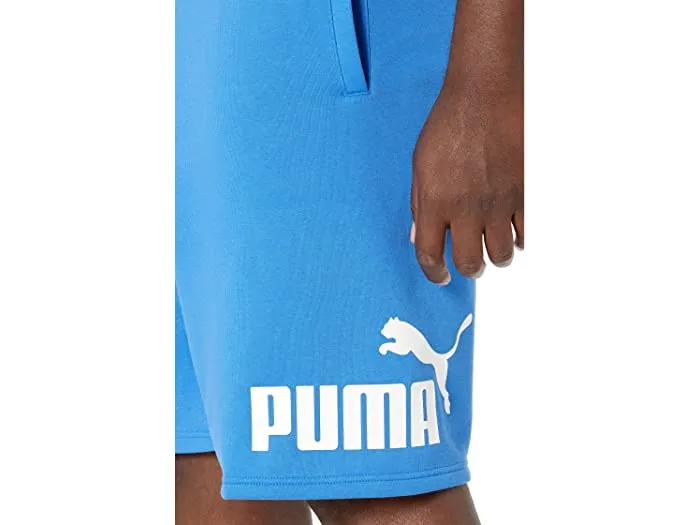 PUMA BIG FLEECE LOGO 10 SHORTS - Men’s- NEBULAS BLUE - PUMA WHITE