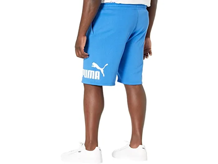 PUMA BIG FLEECE LOGO 10 SHORTS - Men’s- NEBULAS BLUE - PUMA WHITE