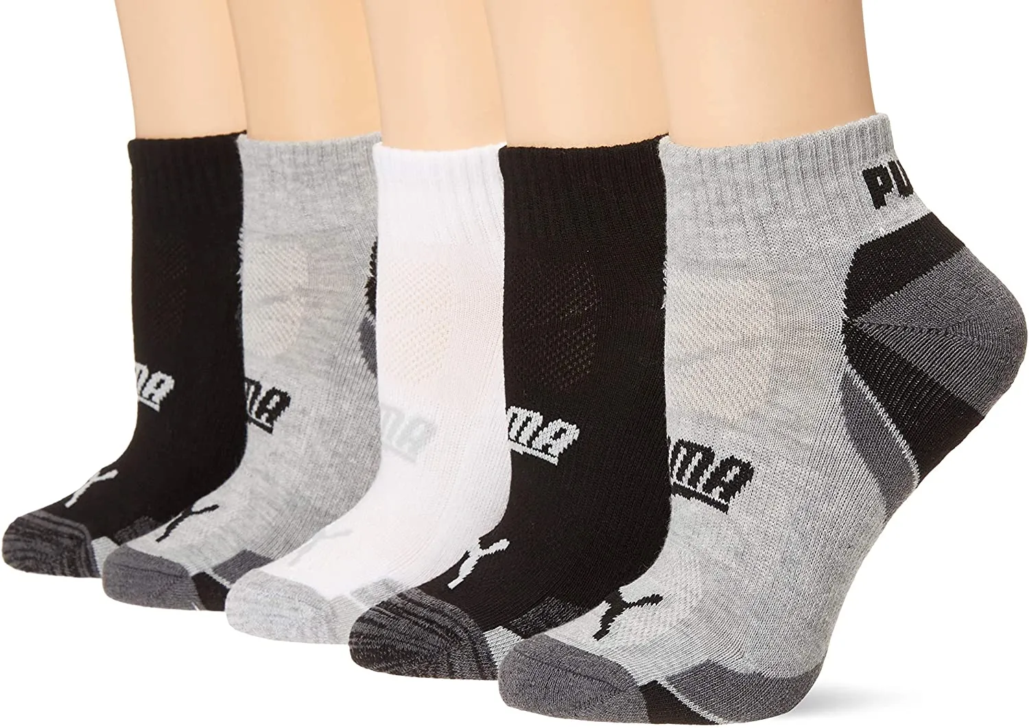 PUMA Women's 6-Pack Quarter Socks