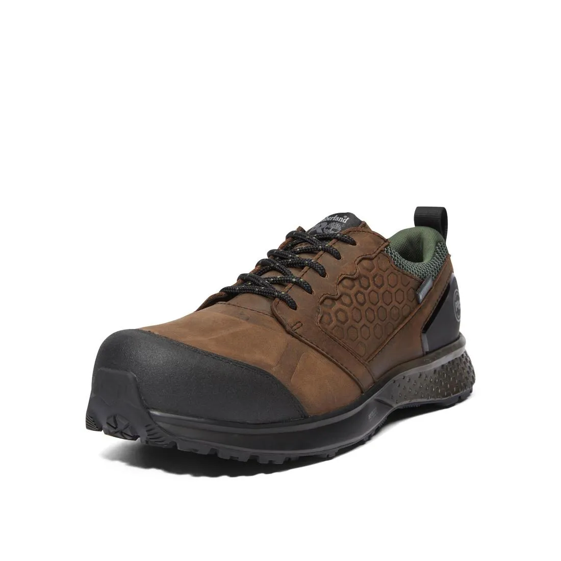 Reaxion Composite-Toe Waterproof Work Shoe Brown