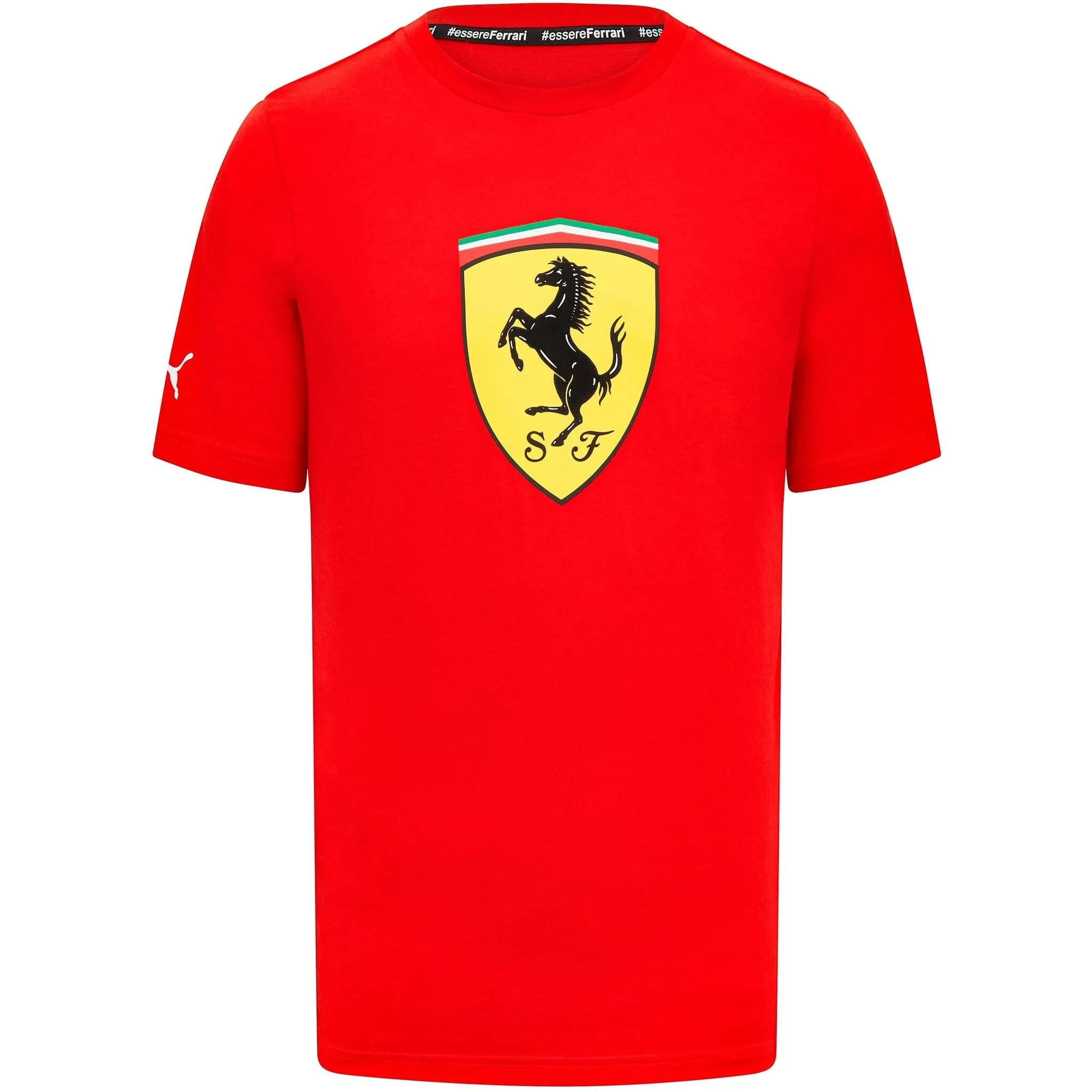 Scuderia Ferrari F1 Men's Puma Large Shield T-Shirt -Black/Red