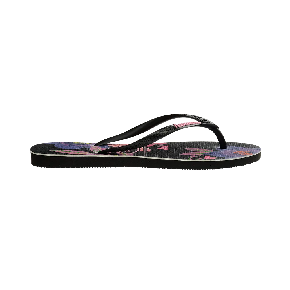 Slim Floral Colors Flip Flops