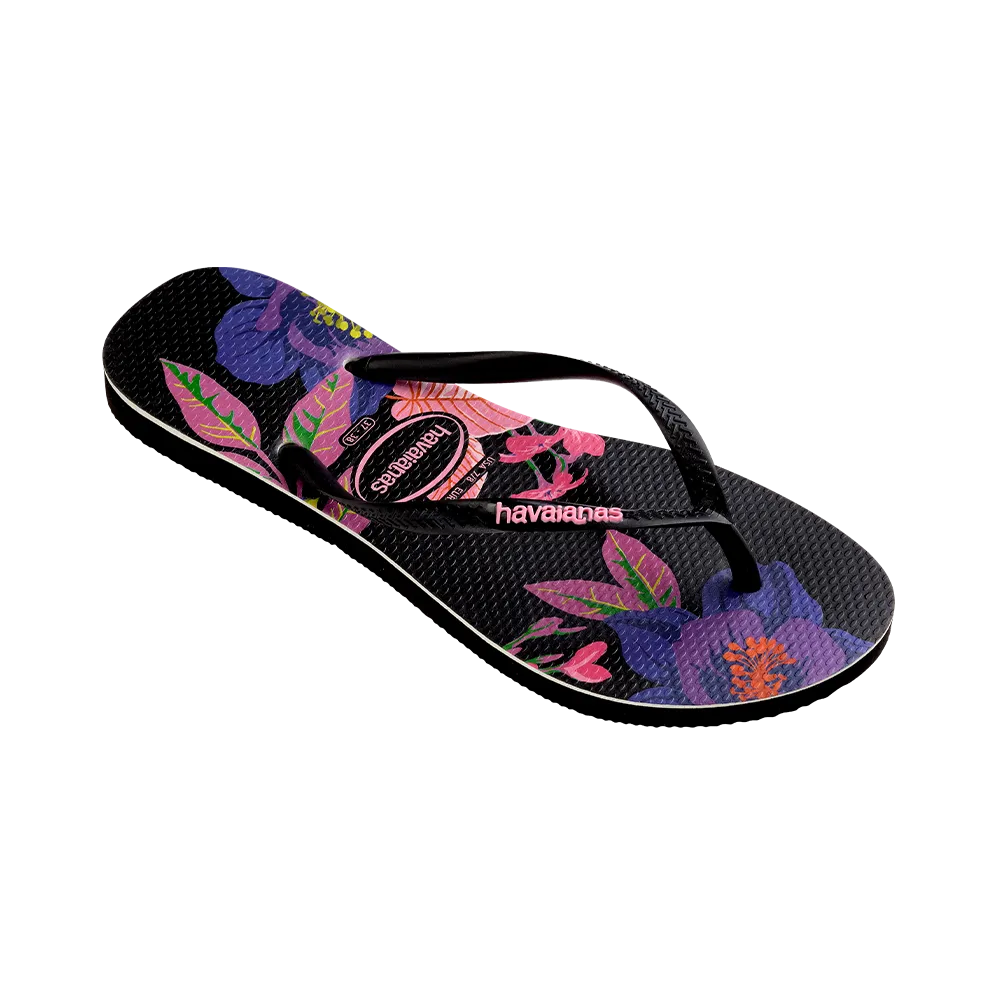 Slim Floral Colors Flip Flops