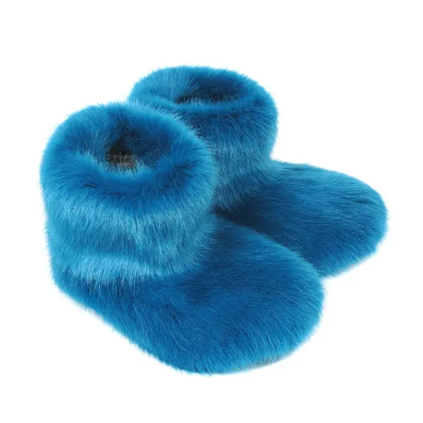 Slipper Boots size 3-4 Ocean Blue