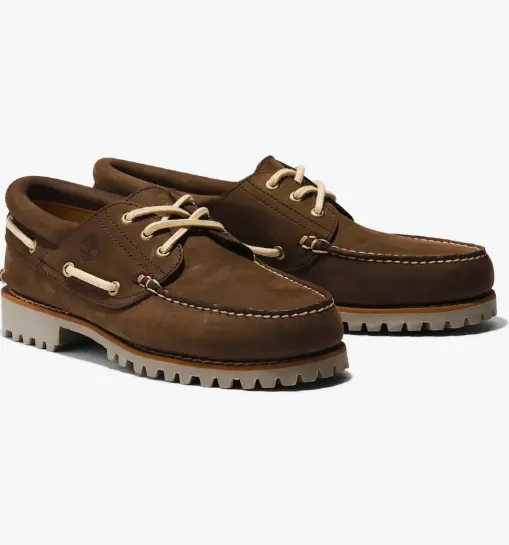 Timberland AUTHENTIC HANDSEWN BOAT SHOE Men’s - DARK BROWN NUBUCK