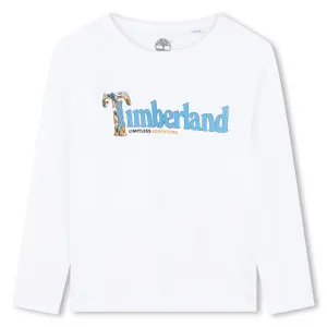 Timberland Boys White Long Sleeve T-Shirt