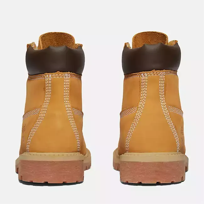 Timberland Kid's Junior Premium 6 Inch Waterproof Boot Shoes - Wheat Nubuck