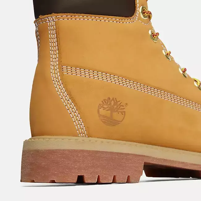 Timberland Kid's Junior Premium 6 Inch Waterproof Boot Shoes - Wheat Nubuck