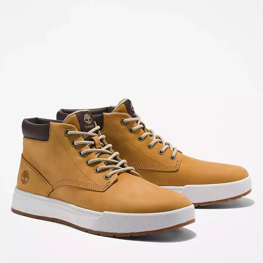 Timberland Men's Maple Grove Leather Chukkas Shoes - Wheat