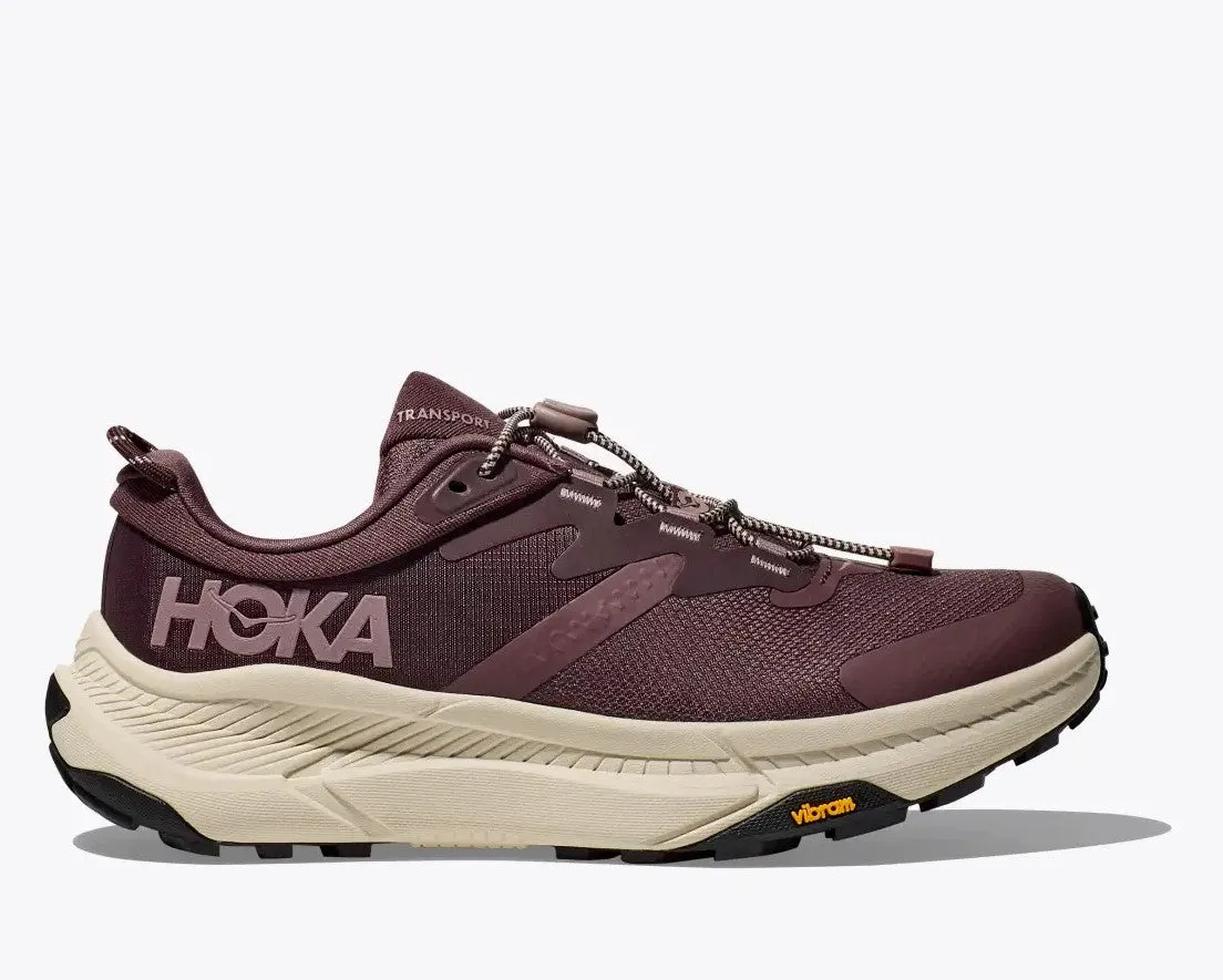 WOMEN'S HOKA TRANSPORT 1123154STZ COLOR:  SMOKY QUARTZ/OAT MILK